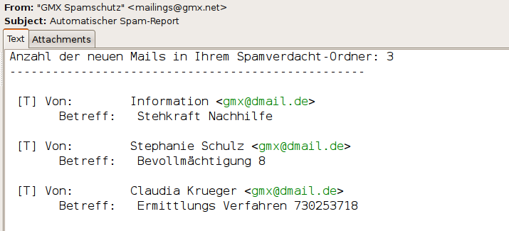 Abb. Spam-Mail