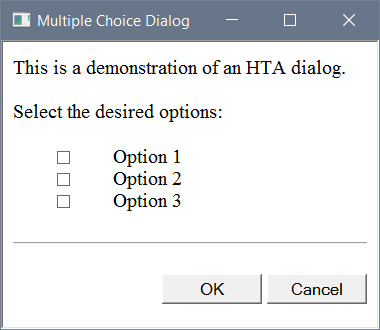 Abb. Auswahldialog mittels HTA