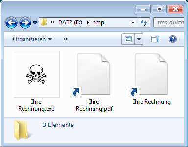 Abb. Windows-Explorer mit PIF-Dateien
